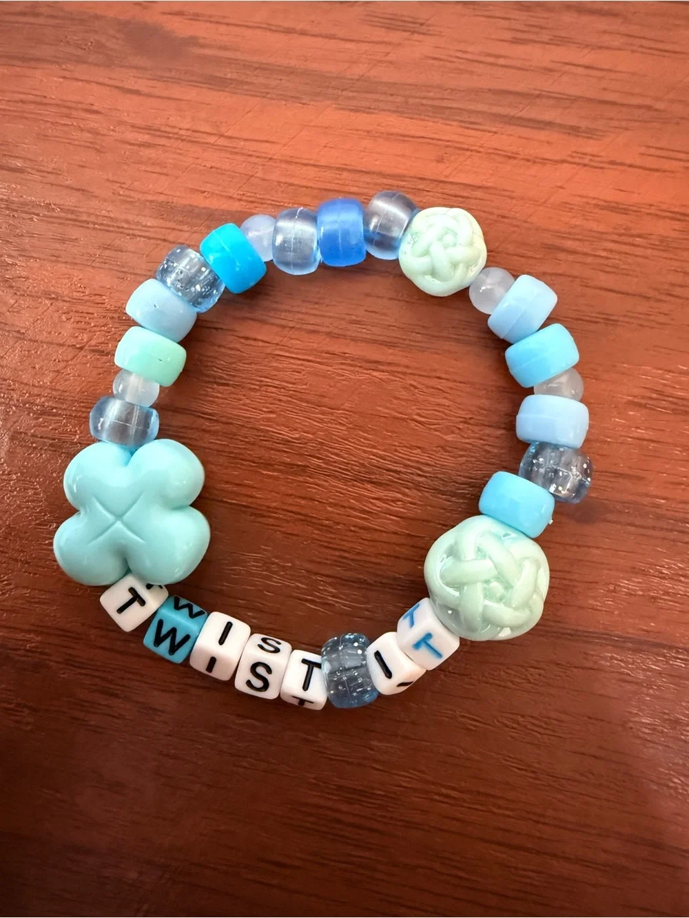 Handmade Kids Beaded Stretch Bracelets - Red, Blue, Green, Yellow